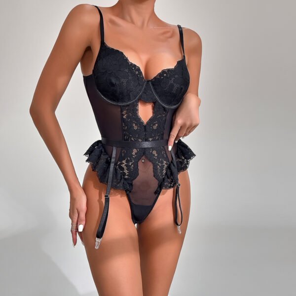 New body shaping transparent lace temptation women's jumpsuit