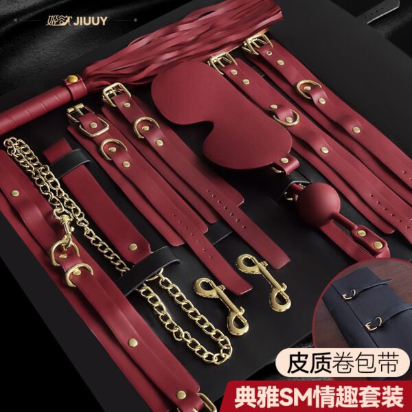SM props high-end double-layer oiled edge sex toys set bundle sex couple adult sex toys wholesale manufacturers